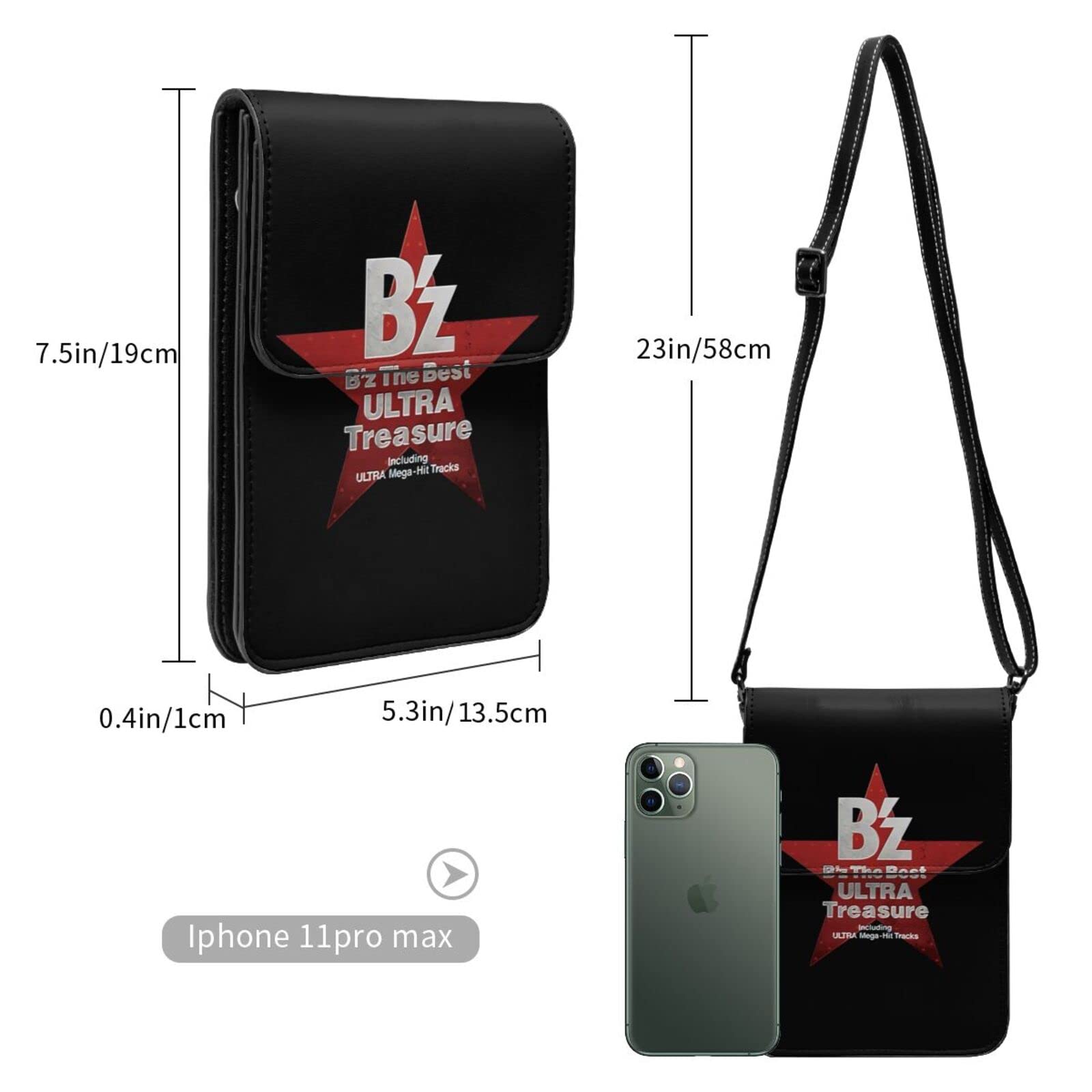 Amazon.co.jp: スマホポーチ B'Z ロゴ 携帯ポーチ Puレザー 携帯入れ